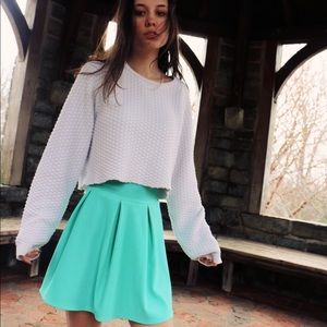 Charlotte Russe Mint Skater Skirt
